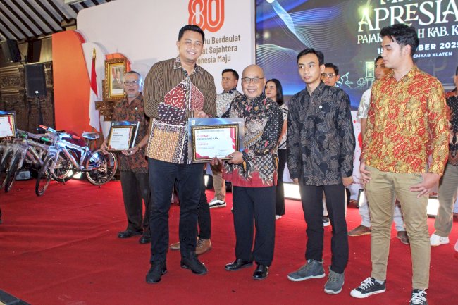 Badan Pengelolaan Keuangan, Pendapatan dan Aset Daerah Klaten menggelar Malam Apresiasi Pajak Daerah Tahun 2025