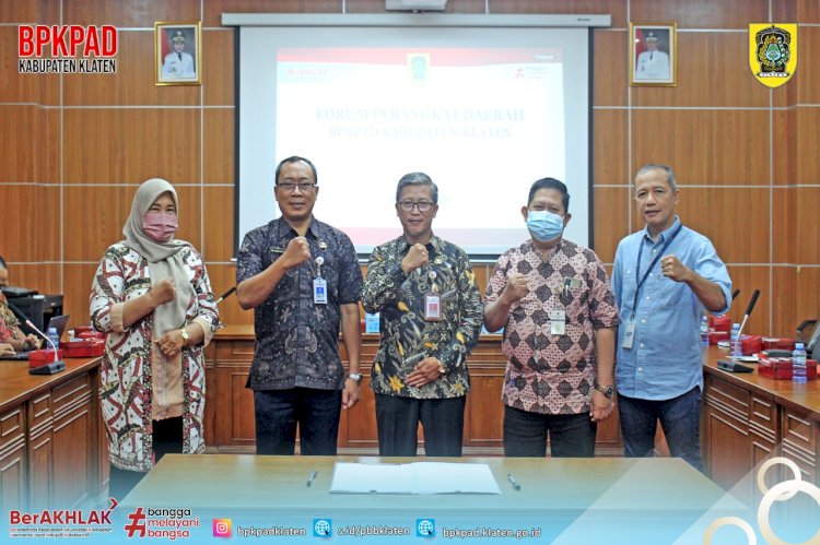 Forum Perangkat Daerah Lintas Perangkat Daerah Dalam Rangka Penajaman Rancangan Awal Rencana Kerja BPKPAD  Kabupaten Klaten Tahun 2024