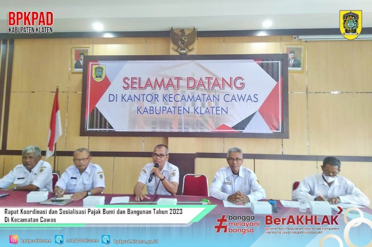 Rapat Koordinasi dan Sosialisasi Pajak Bumi dan Bangunan Tahun 2023 Di Kecamatan Cawas