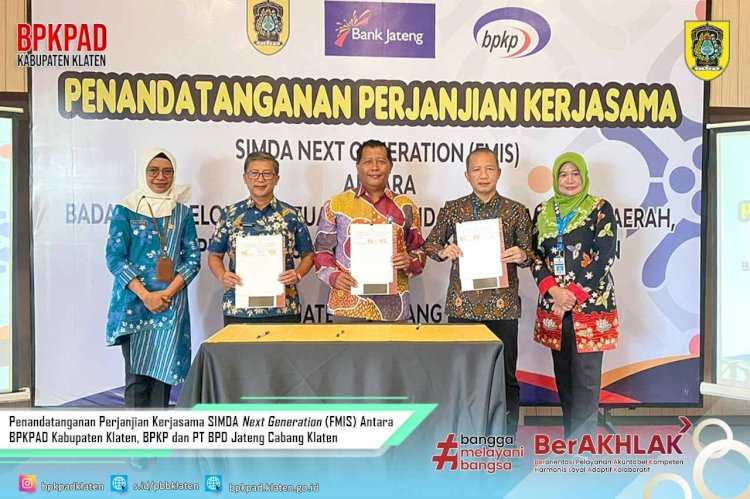 Penandatanganan Perjanjian Kerja Sama Pengembangan dan Penggunaan SIMDA Next Generation (FMIS)