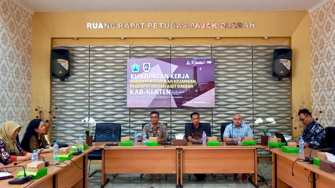 Kunjungan kerja dan kaji banding BPKPAD Kabupaten Klaten bidang Pendapatan Asli Daerah ke Bapenda Kota Malang