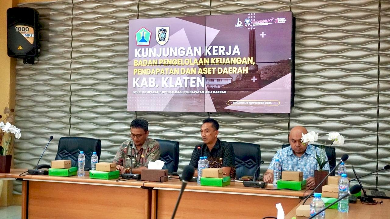 Kunjungan kerja dan kaji banding BPKPAD Kabupaten Klaten bidang Pendapatan Asli Daerah ke Bapenda Kota Malang