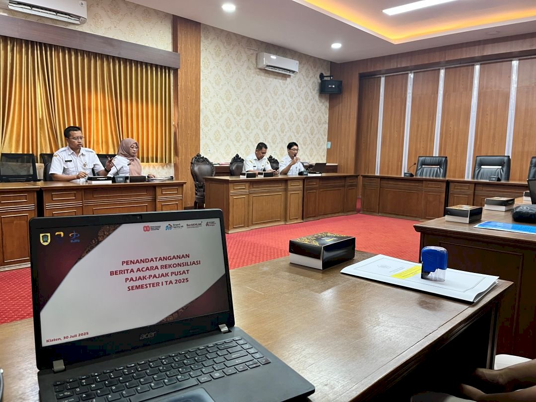 Penandatanganan Berita Acara Rekonsiliasi Pajak-Pajak Pusat Semester I TA 2025