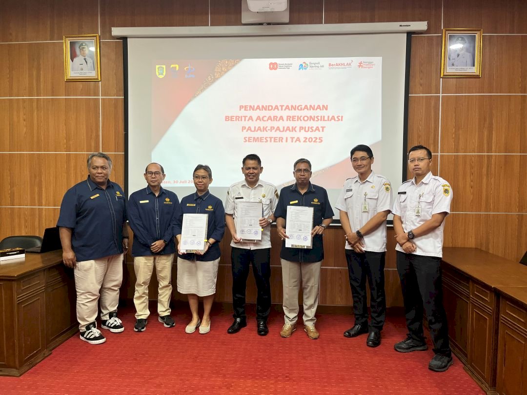 Penandatanganan Berita Acara Rekonsiliasi Pajak-Pajak Pusat Semester I TA 2025